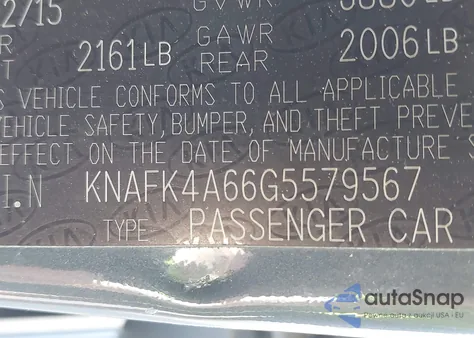 2016 Kia Forte Lx from USA, damaged, VIN KNAFK4A66G5579567